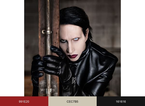 Marilyn Manson brand color palette