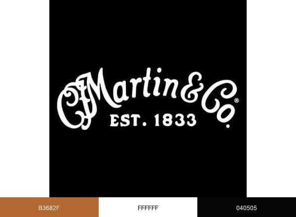 Martin Guitar brand color palette