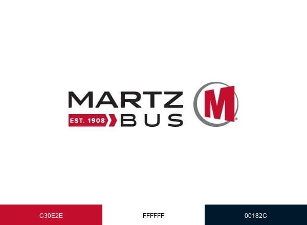 Martz Bus brand color palette