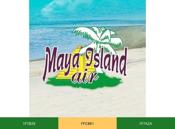Maya Island Air brand color palette