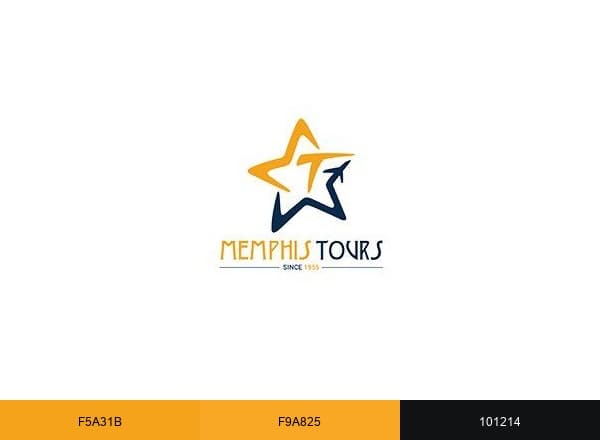 Memphis Tours brand color palette