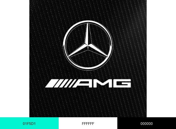 Mercedes-AMG PETRONAS F1 Team brand color palette