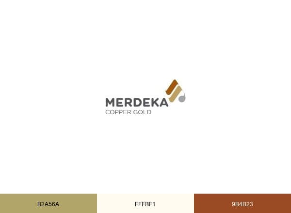 Merdeka Copper Gold brand color palette
