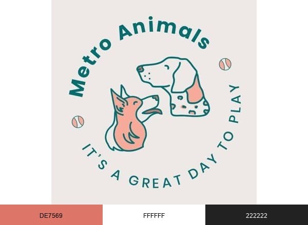 Metro Animals Fort Worth brand color palette