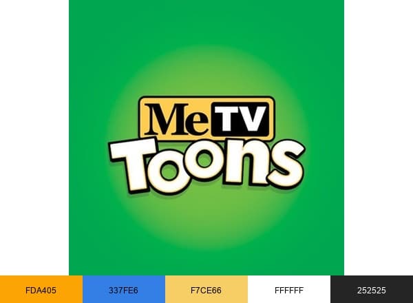 MeTV Toons brand color palette