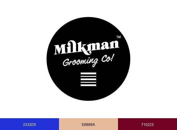 Milkman Grooming Co. brand color palette