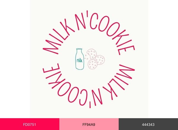 Milk n'Cookie brand color palette