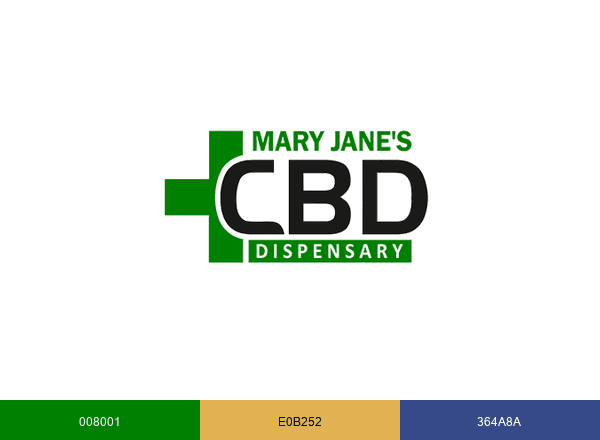 Mary Jane's CBD Dispensary brand color palette