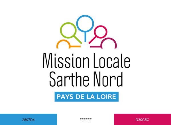 Mission Locale Sarthe Nord brand color palette