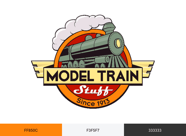 ModelTrainStuff brand color palette