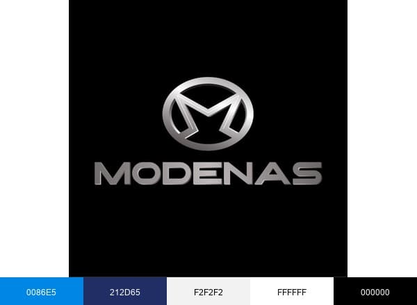 Modenas brand color palette