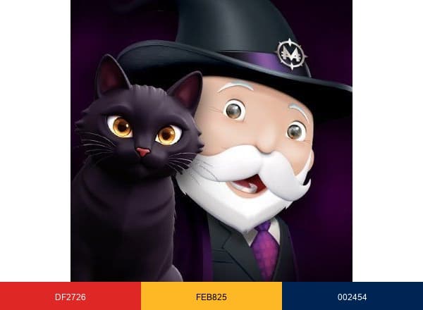 MONOPOLY Poker brand color palette