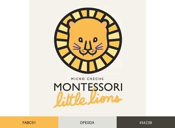 Montessori Little Lions brand color palette