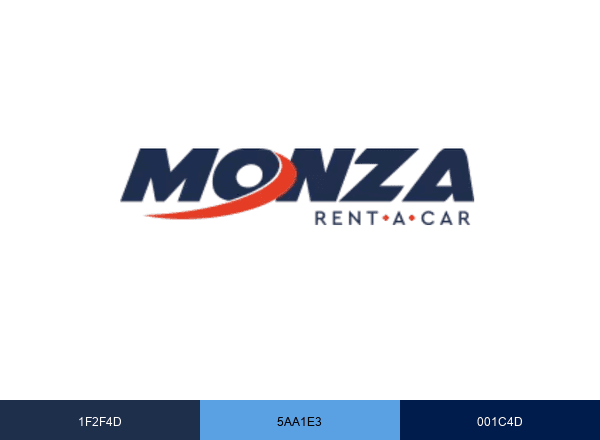 Monza Rent A Car brand color palette
