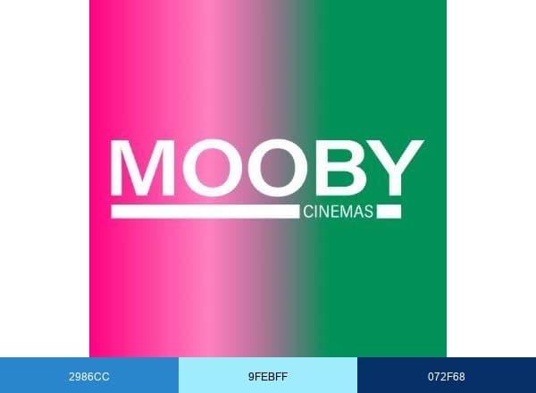 Mooby Cinemas brand color palette