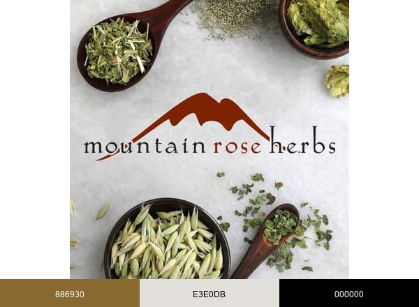 Mountain Rose Herbs brand color palette