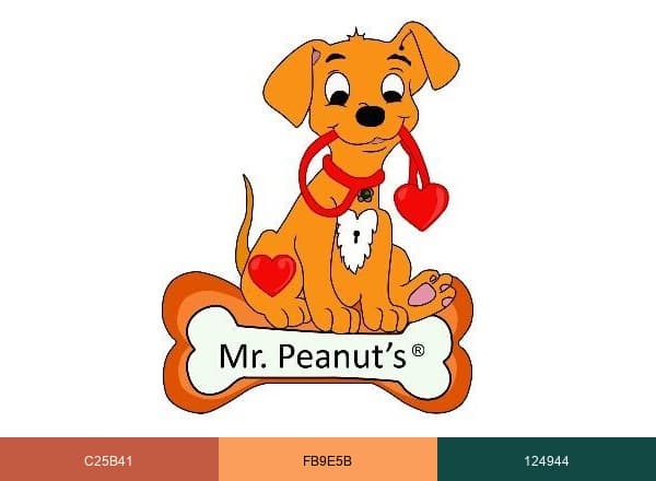 Mr Peanut's Pet Carriers brand color palette
