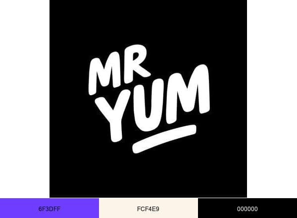 Mr Yum brand color palette