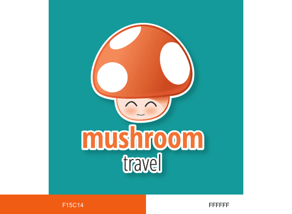 Mushroom Travel brand color palette