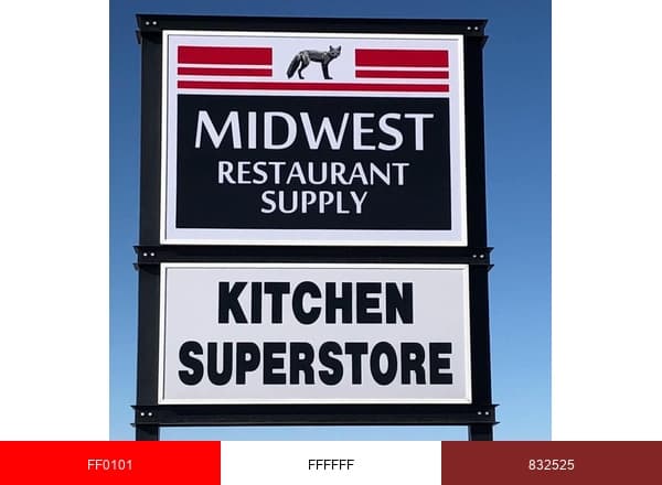 Midwest Restaurant Supply brand color palette