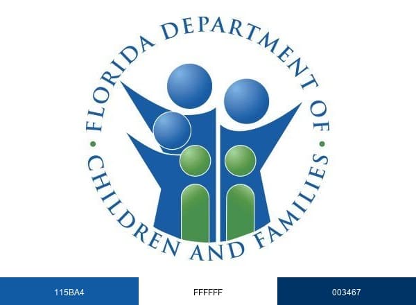 Florida Department of Children and Families brand color palette