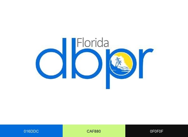 Florida DBPR brand color palette