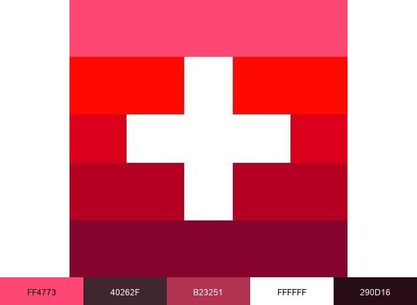 Switzerland Tourism brand color palette