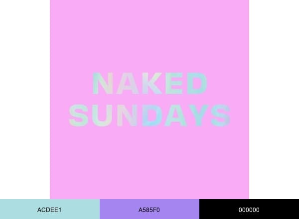 NAKED SUNDAYS brand color palette
