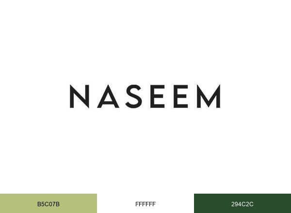 – Naseem Perfume brand color palette