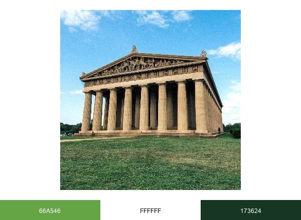 Nashville Parthenon brand color palette