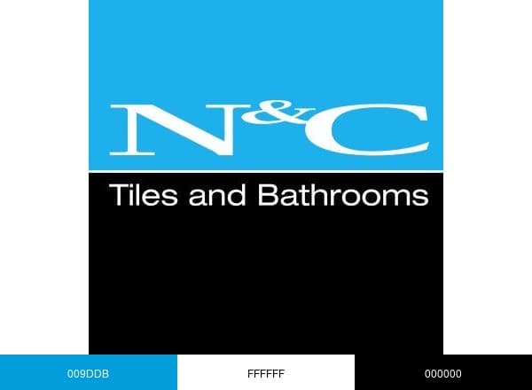 N&C Tiles and Bathrooms brand color palette