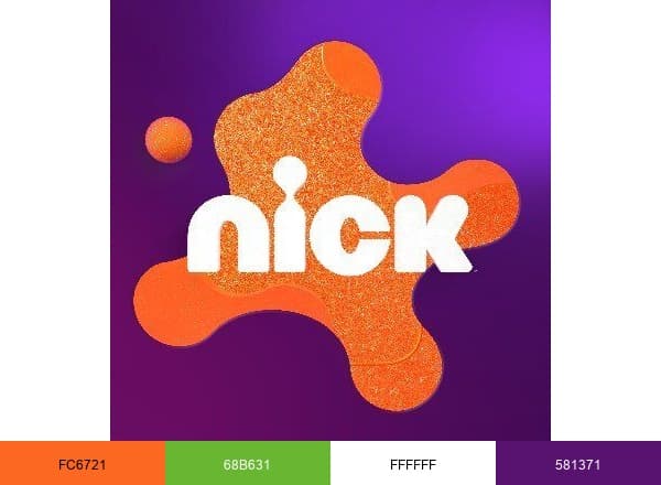 Nick brand color palette