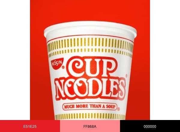 Nissin Foods brand color palette