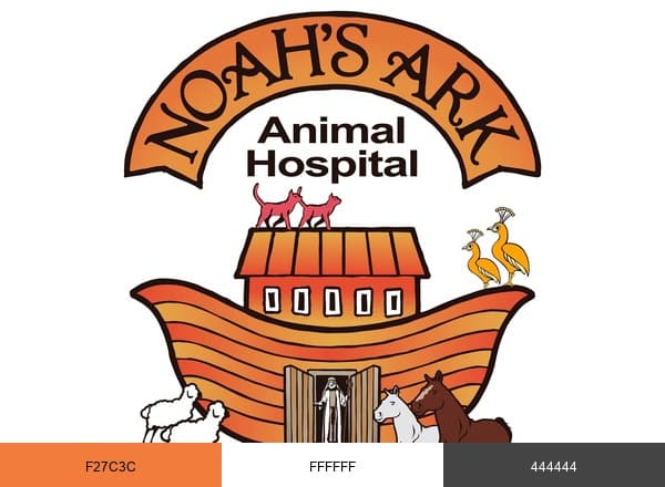 Noah's Ark Animal Hospital brand color palette