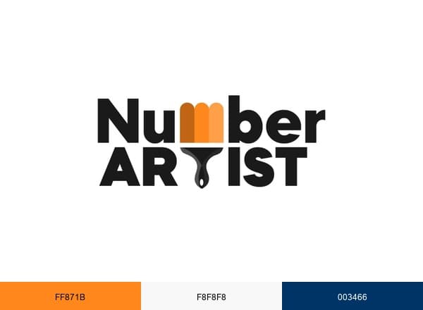 Number Artist brand color palette