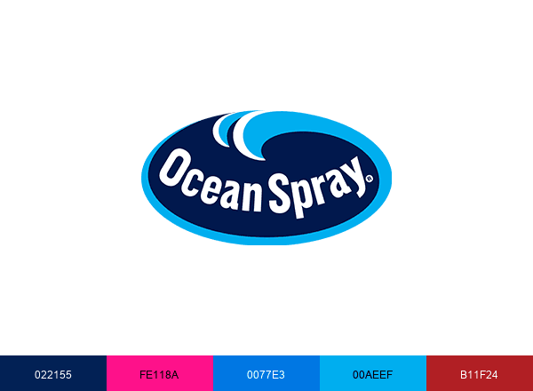 Ocean Spray brand color palette