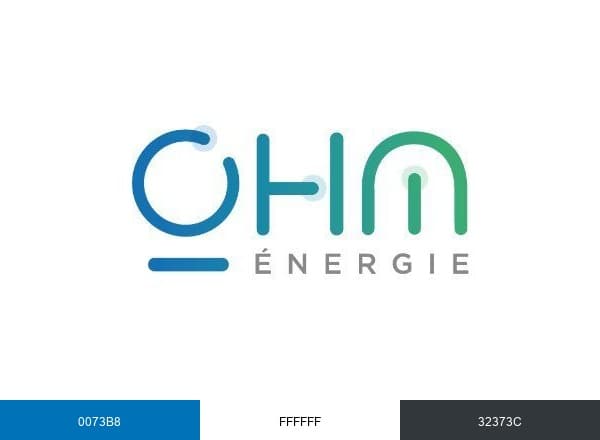 Ohm Energie brand color palette