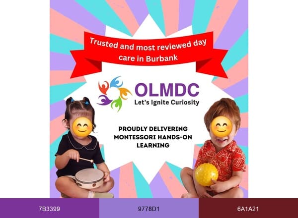 Our Lil’ Munchkins DayCare brand color palette