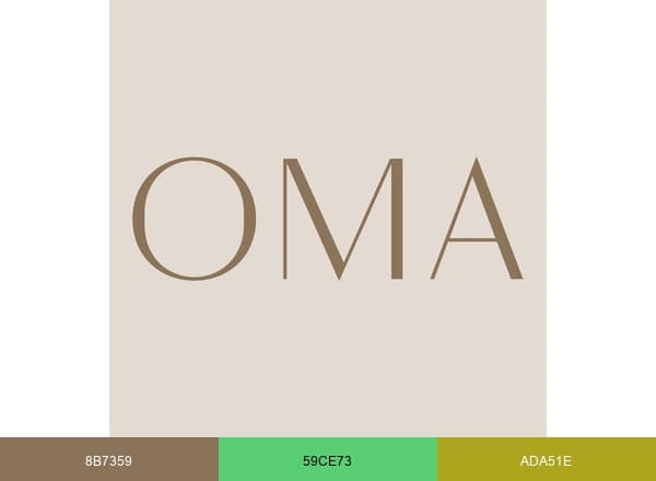 OMA LIVING brand color palette