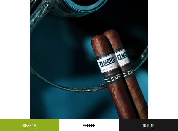 Omerta Cigars brand color palette
