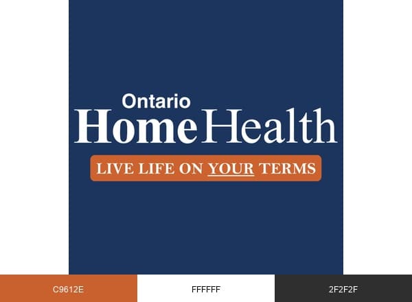 Ontario Home Health brand color palette