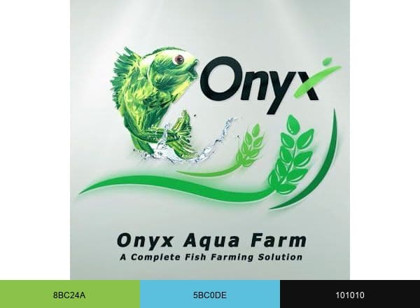 Onyx Aqua Farm Fish farm brand color palette