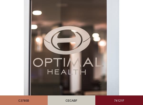 Optimal Health Associates brand color palette