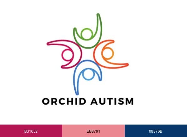 Orchid Autism Center brand color palette