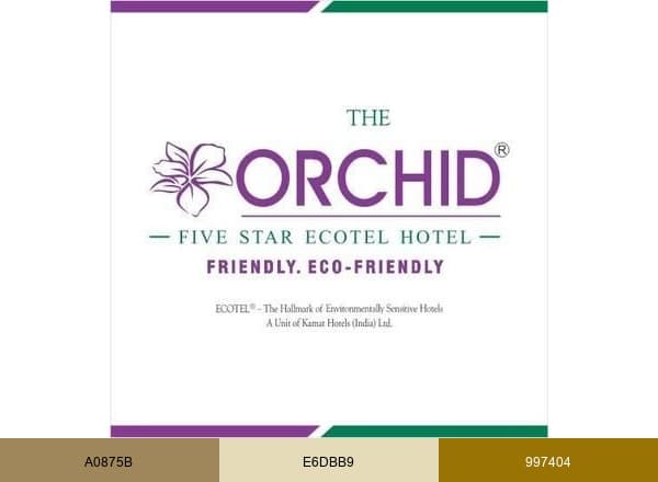 The Orchid Hotel brand color palette