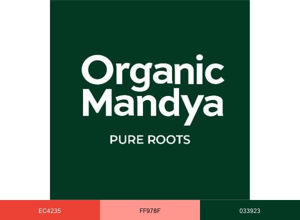 Organic Mandya brand color palette