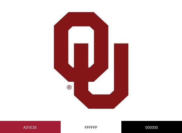 Univ. of Oklahoma brand color palette
