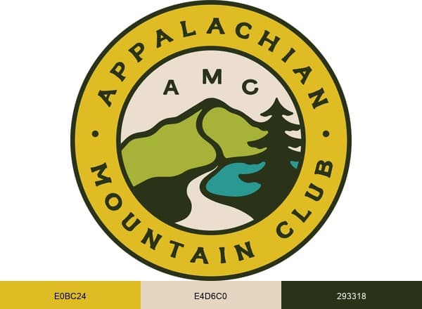 Appalachian Mountain Club brand color palette