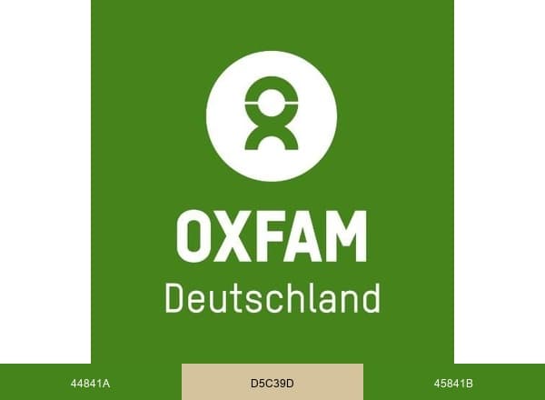 Oxfam Deutschland brand color palette