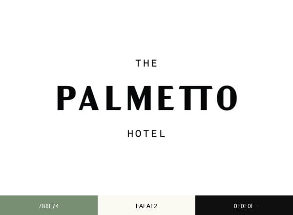 The Palmetto Hotel Charleston brand color palette
